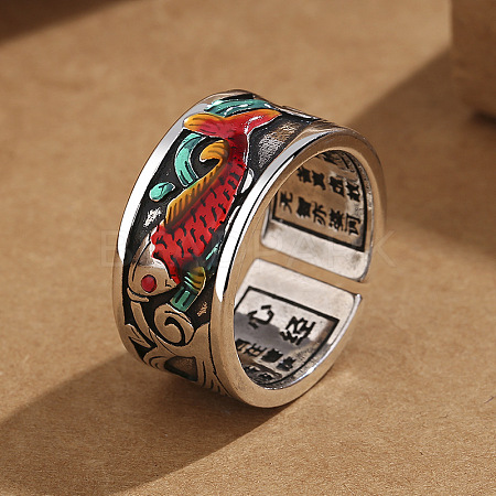 Retro Ethnic Style Brass Adjustable Cuff Rings FS-WG2D462-01-1
