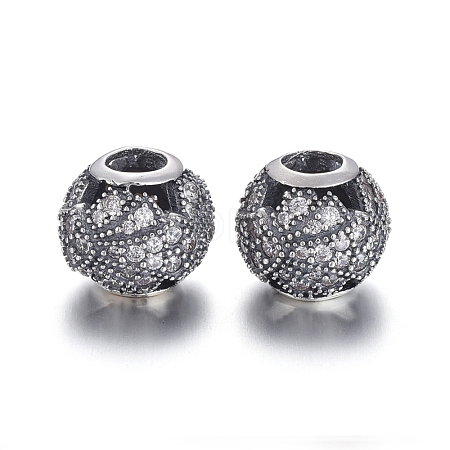 Hollow 925 Sterling Silver European Beads OPDL-L017-070TAS-1