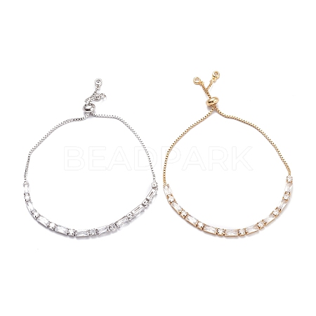 Cubic Zirconia Classic Tennis Bracelets for Girl Women BJEW-F417-06-RS-1