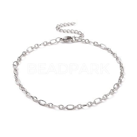 304 Stainless Steel Figaro Chain Bracelet for Men Women BJEW-E031-14P-01-1