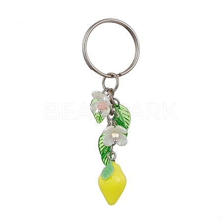 Fruits & Leaf Acrylic Pendant Keychain KEYC-JKC00680-03-1