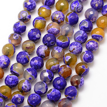 Natural Fire Crackle Agate Bead Strands G-K166-06F-6mm-08-1