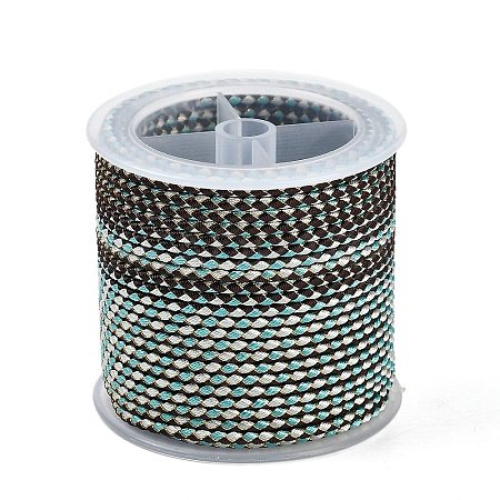 11M Polyester Braided Cord with Cotton Core & Metallic Thread OCOR-Z006-01-13-1