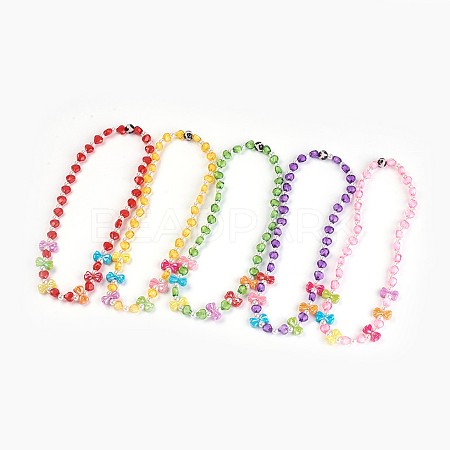Acrylic Beads Kids Necklaces NJEW-JN02235-1