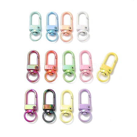 Spray Painted Alloy Swivel Clasps PALLOY-H131-11-1