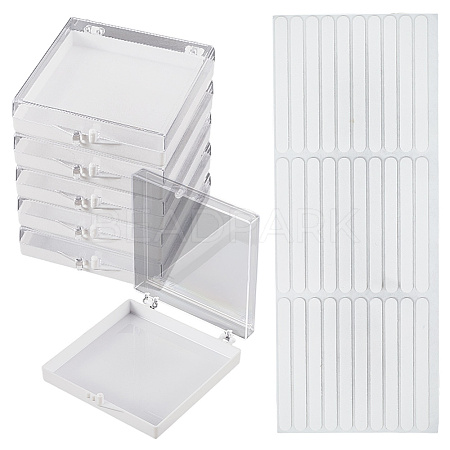 9Pcs Plastic Fake Nail Tips Storage Box CON-SP0001-15B-1