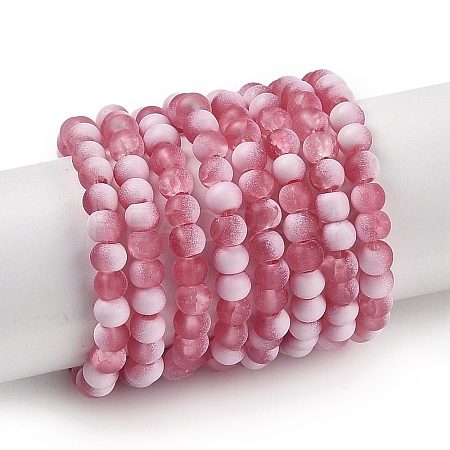 Frosted Crackle Glass Beads X1-GLAA-U001-4mm-M13-1