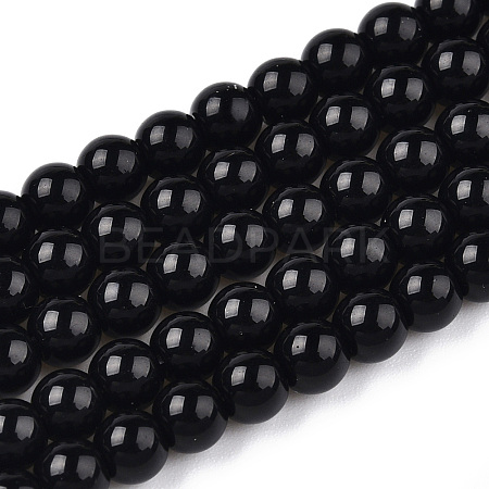 Opaque Solid Color Glass Beads Strands LS-GLAA-T032-P10mm-01-1