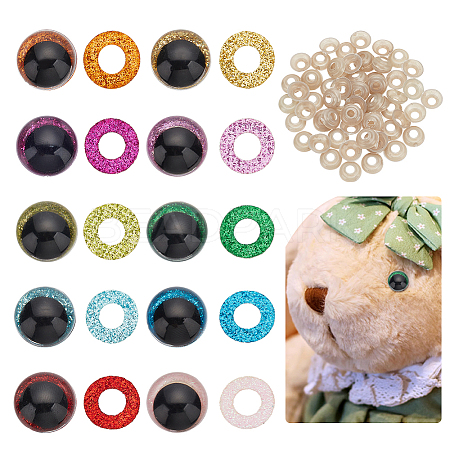 10 Bags 10 Colors Plastic Doll Eyes FIND-PH0018-07-1