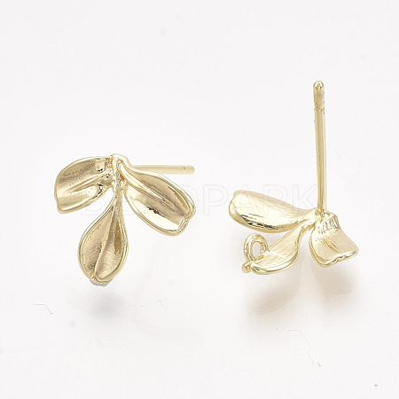 Brass Stud Earring Findings KK-T038-581G-NF-1