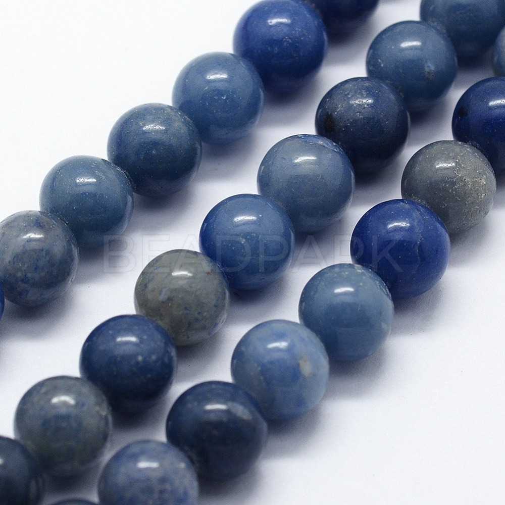 Natural Blue Aventurine Beads Strands - Beadpark.com