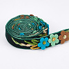 Velvet Handmade Flower Embroidered Lace Ribbons SRIB-WH0011-077B-3