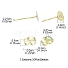 20Pcs 304 Stainless Steel Stud Earring Findings STAS-YW0001-42E-4