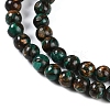 Assembled Natural Malachite & Bronzite Beads Strands G-A230-D02-01-4