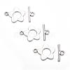 Flower Tibetan Style Alloy Toggle Clasps X-A0977Y-3