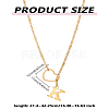 1Pc Letter & Heart Stainless Steel Lariat Necklaces for Women NJEW-LP0002-87G-K-2