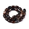 Dyed Natural Banded Agate Beads Strands G-T144-44B-2