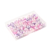 44Pcs 7 Styles UV Plating Resin European Beads RESI-FS0002-03-6