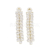 Brass Micro Pave Cubic Zirconia Stud Earrings EJEW-B046-19G-1