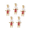 Rack Plating Brass Cubic Zirconia Pendants KK-F848-05G-5
