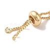 Rack Plating Adjustable Brass Box Chain Slider Bracelet Making KK-M285-03KCG-2