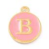 Golden Plated Alloy Enamel Charms ENAM-Q437-14B-1