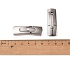 Mixed Styles Rectangle 304 Stainless Steel Matte or Glazed Bayonet Clasps X-STAS-I011-20B-3