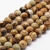 Natural Picture Jasper Beads Strands G-D840-47-4mm-1