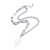 304 Stainless Steel Paperclip Chains & Cable Chain Jewelry Sets SJEW-K153-12P-2