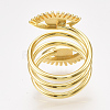 Brass Cuff Rings X-RJEW-S044-055-3
