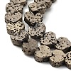 Electroplated Natural Lava Rock Beads Strands G-Q1009-G01-01F-3
