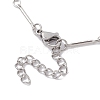 Brass Bar Link Chain Bracelet Making AJEW-JB01219-02-3