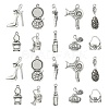 100Pcs 10 Styles Tibetan Style Alloy Pendants TIBEP-CJ0002-29-1