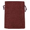 Christmas Theme Jute Cloth Storage Bags ABAG-F010-01B-06-3