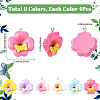 24Pcs 6 Colors Opaque Resin Pendants RESI-SC0006-47-2