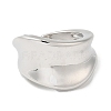 Rack Plating Brass Twist Open Cuff Rings RJEW-E290-04P-2