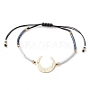 Glass Seed Braided Beaded Bracelets for Women BJEW-MZ00128-03-2