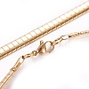 304 Stainless Steel Choker Necklaces and Bangles Jewelry Sets SJEW-L144-A01-G-3