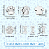 30Pcs 3 Styles Alloy Rhinestone Slide Charms FIND-SC0010-34-2
