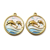 304 Stainless Steel Enamel Pendants STAS-Z163-21G-03-1
