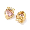 Brass Micro Pave Cubic Zirconia Pendants KK-A291-10G-3