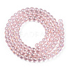 Electroplate Transparent Glass Beads Strands GLAA-T032-T4mm-AB10-3