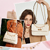 Daisy/Bee Alloy Enamel & ABS Plastic Imitation Pearl Pendant Decorative Purse Chains AJEW-AB00121-7