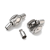 304 Stainless Steel European Clasps with Cord Ends SA-CBABC0F-10P-2