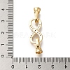 Brass Micro Pave Clear Cubic Zirconia Fold Over Clasps KK-H480-36G-3