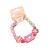 Adorable Pastel Acrylic Beaded Stretch Bracelets for Girl FS-WGCE8BF-07-2