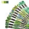 12 Skeins 6 Colors 6-Ply Polyester Embroidery Floss OCOR-FS0001-01B-04-2