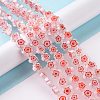 Handmade Millefiori Glass Bead Strands LAMP-J035-10mm-54-5