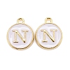 Golden Plated Alloy Charms X-ENAM-S118-01N-1