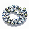 Electroplate Glass Beads Strands EGLA-T012-02-2